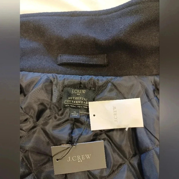 J.Crew NWT Black Wool LS Button Up Peacoat/Jacket Size XL - Picture 13 of 14